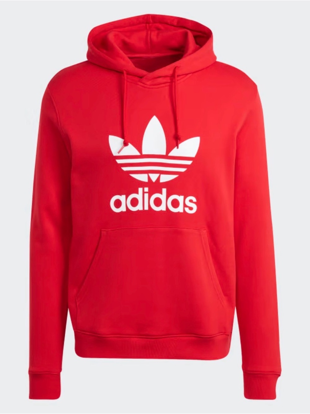 Adidas Originals Trefoil Red Pullover Hoodie Sweatshirt Size Medium